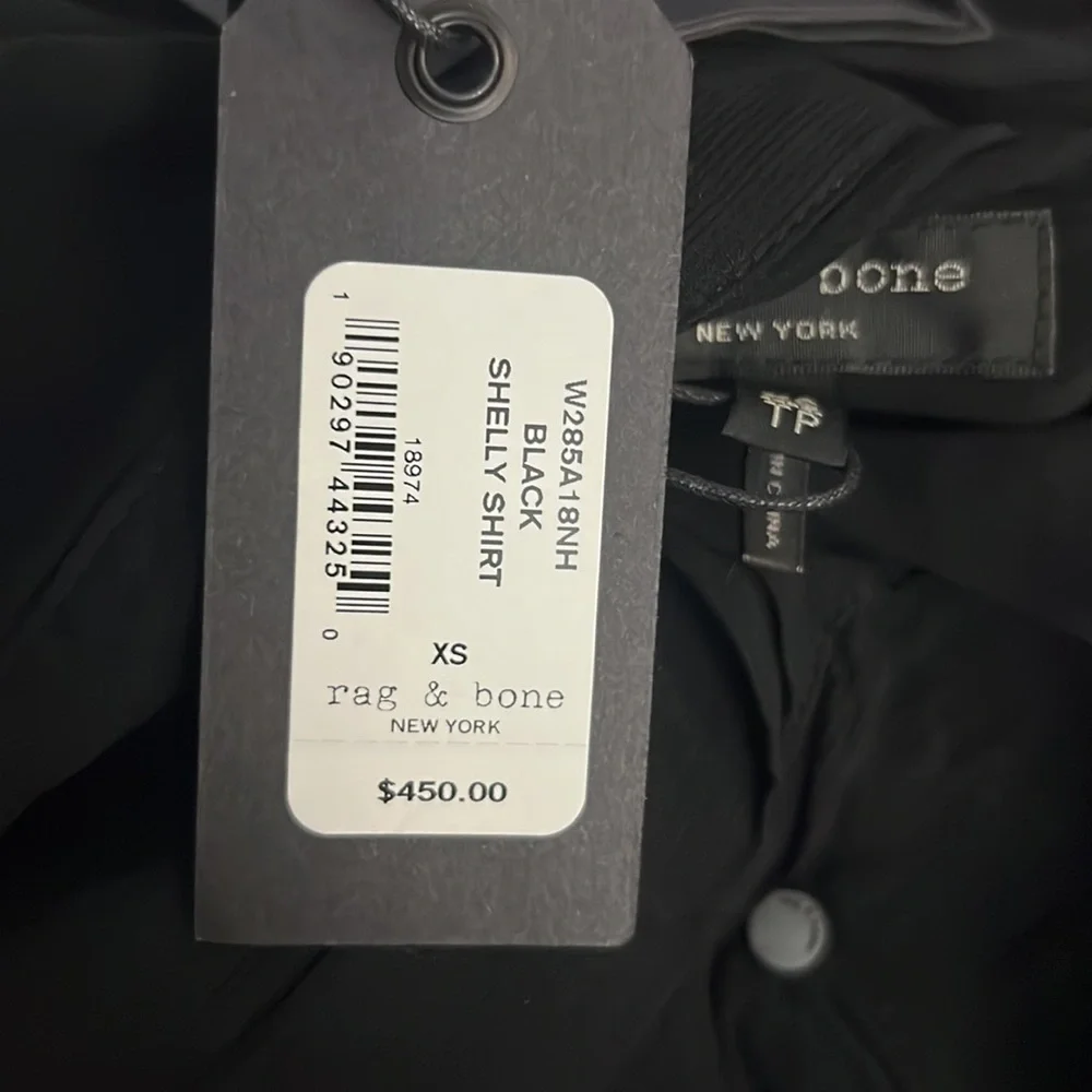 NWT Rag & Bone black shelly shirt - Picture 2 of 6